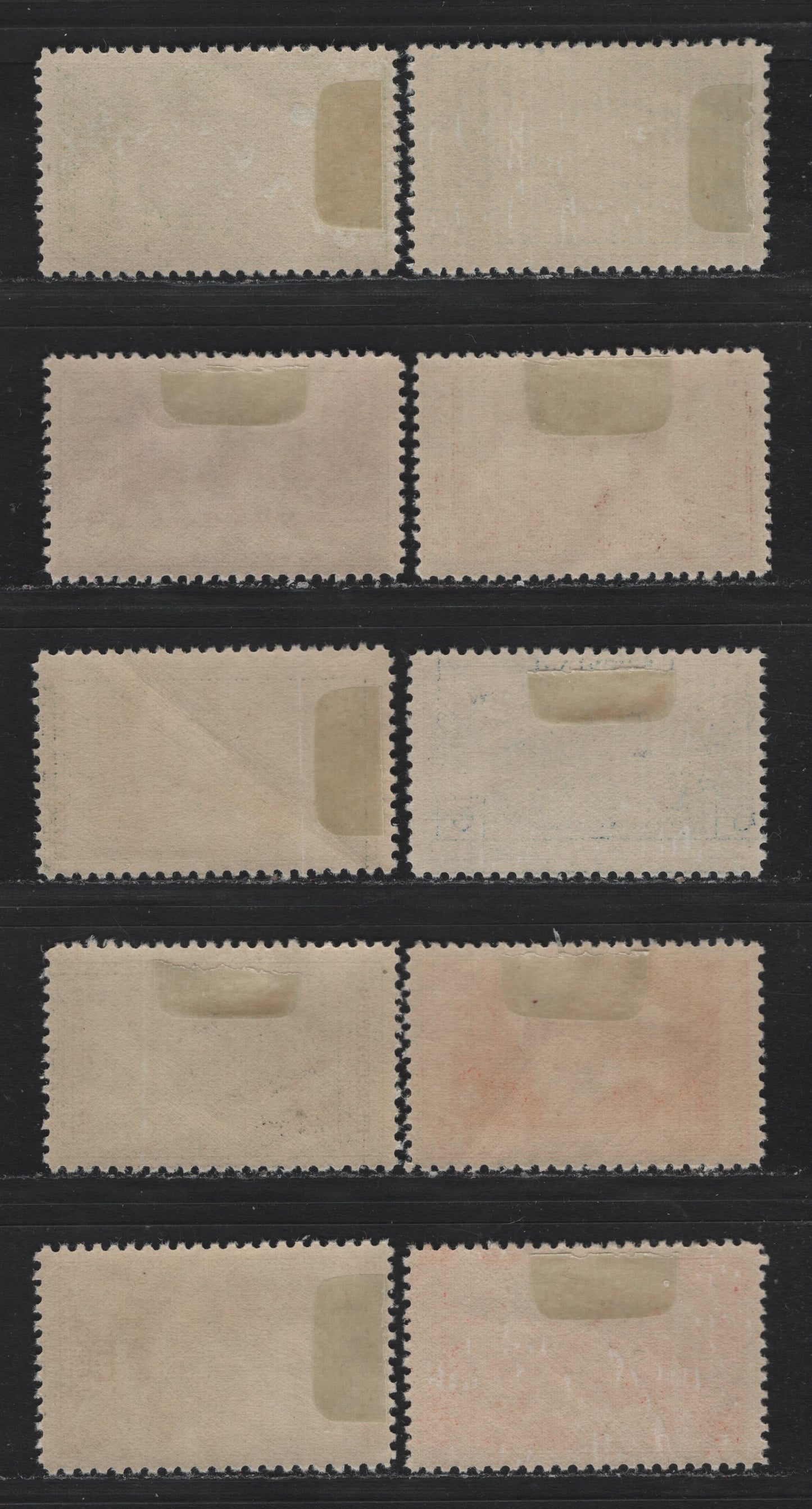 Lot 184 United States SC#740-749 1c - 10c Green - Gray Black, 1934 National Parks Issue, 10 F/VFOG Singles, Mostly All Fine Hinged Set, 2c Is Fine