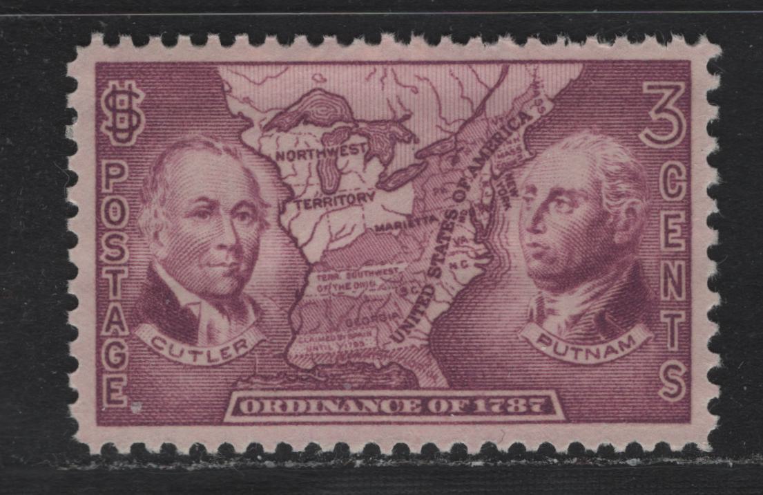 Lot 187 United States SC#795 3c Rose Purple, 1937 Prdiance of 1787 Issue, An XFNH Single, Nearly Perfectly Centered Example, Equal Margins On Opposing Sides