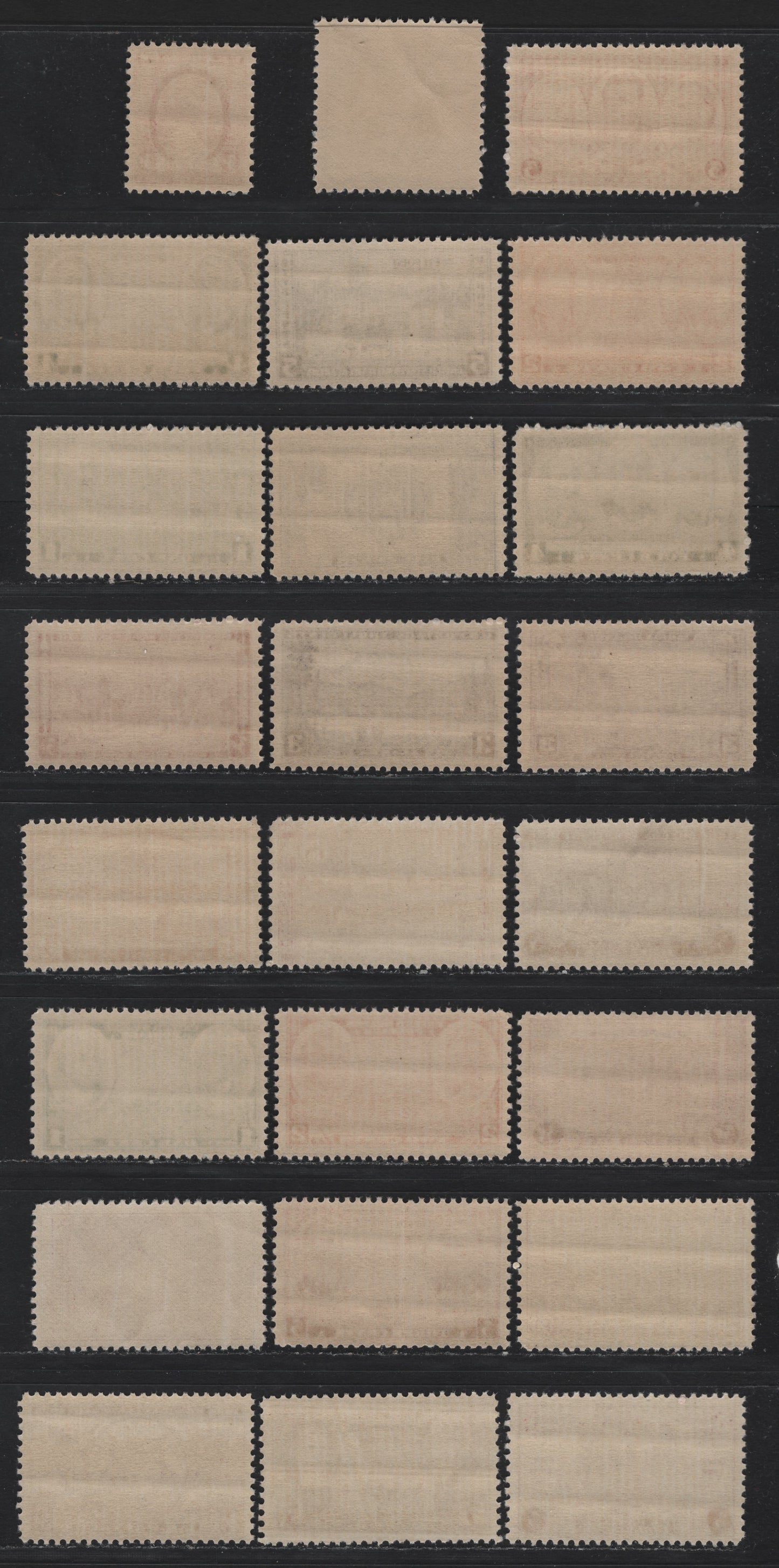 Lot 193 United States SC#772-777, 782-796, 798-802 3c Rose Purple - Rose Violet, 1935-1937 Connecticut Tercentenary - Territorial Issues, 24 F/VFNH Singles, As Lot 192, But 7 Are Fine Centered, 3c Navy (#792) Has A Veritcal Crease (Not Counted).