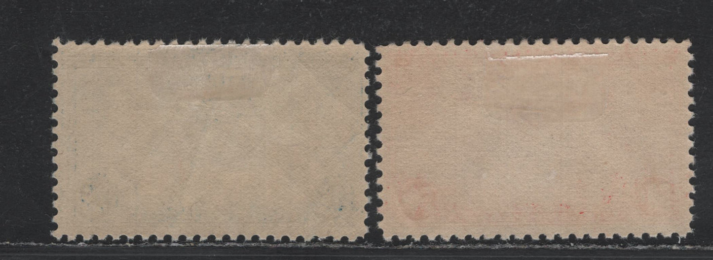 Lot 218 United States SC#C20, C22 25c - 50c Blue - Carmine, 1937 Transpacific Issue, 2 VFOG Singles