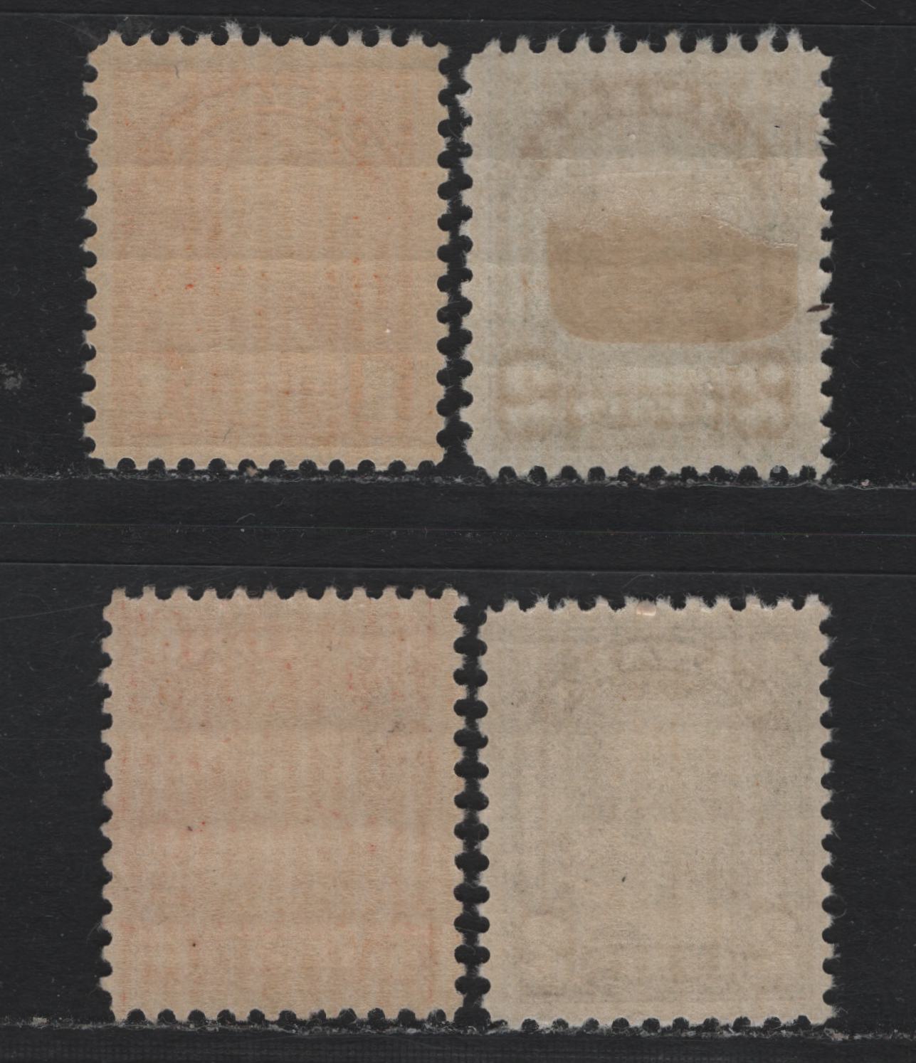 Lot 274 Canada #162, 164-165, 166b 1c - 2c Orange - Dark Brown , 1930-1931 KGV Arch/Leaf Issue, 4 VFOG/NH Singles, Die 1, Very Well Centered Examples, Unchecked As To Specific Paper Type Or Perf, 1c Is NH.