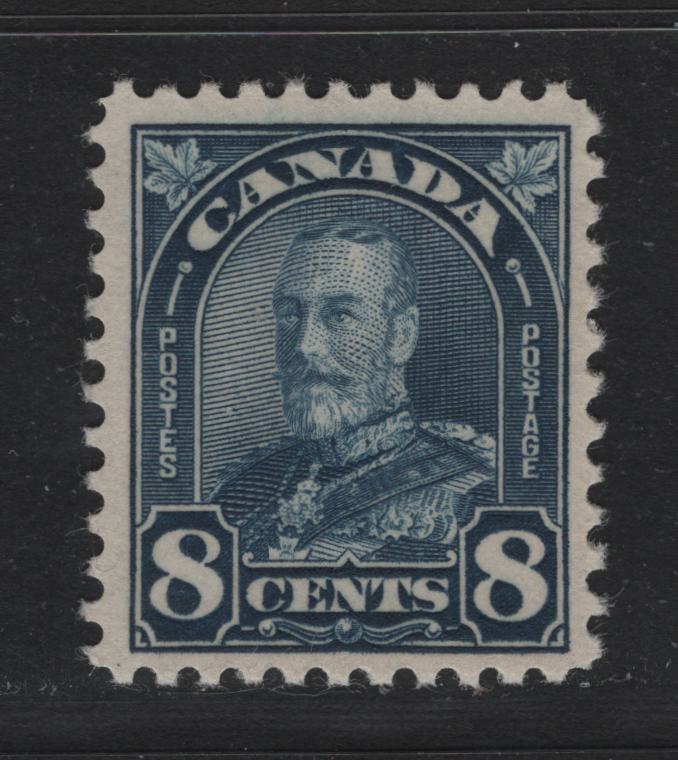 Lot 306 Canada #171 8c Dark Blue , 1930-1931 KGV Arch/Leaf Issue, A VFNH Single, BABN-S Paper, Perf 10.8