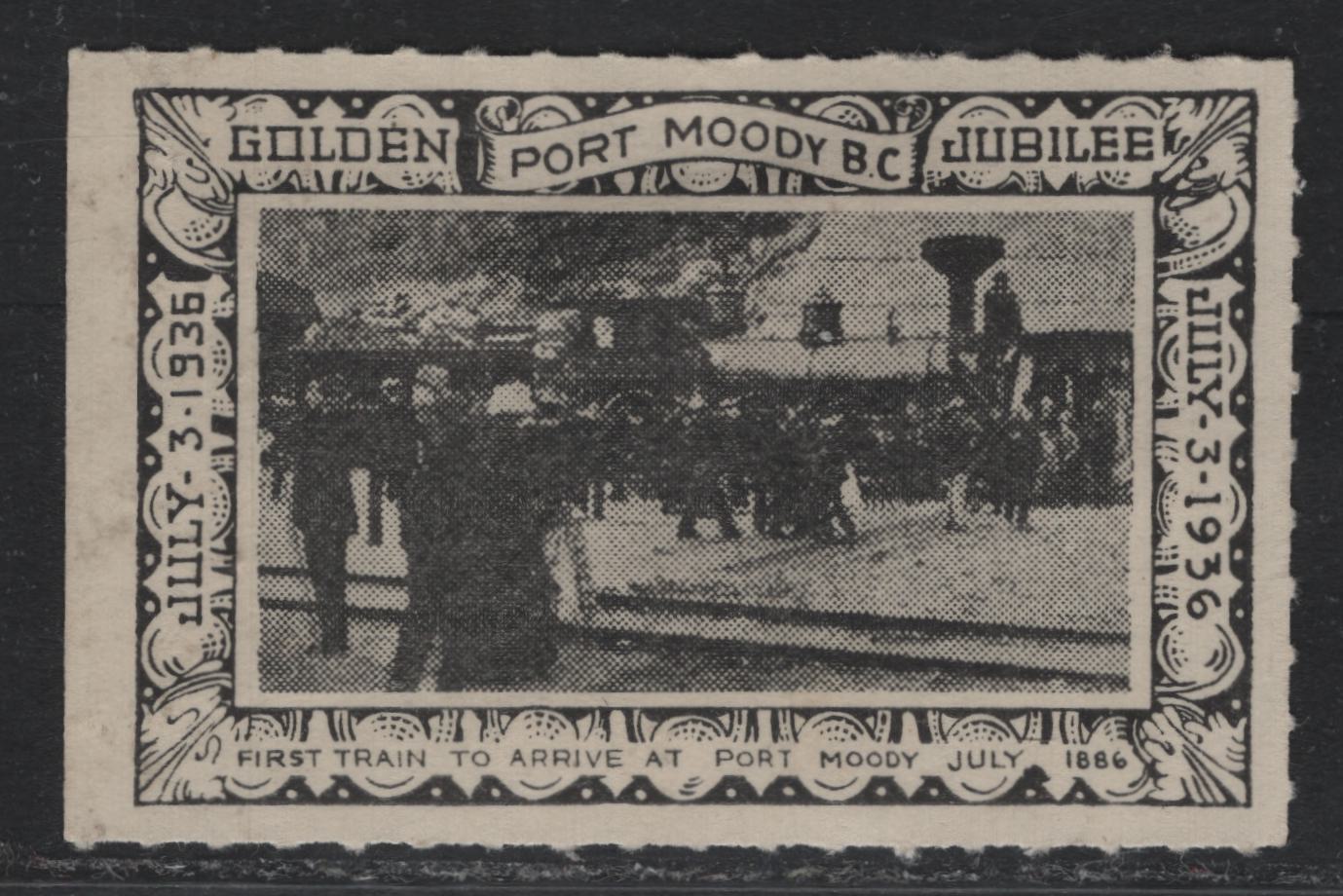 Lot 144 Canada (C) Lafreniere 1936 Port Moody BC Golden Jubilee Label, A VFOG Single