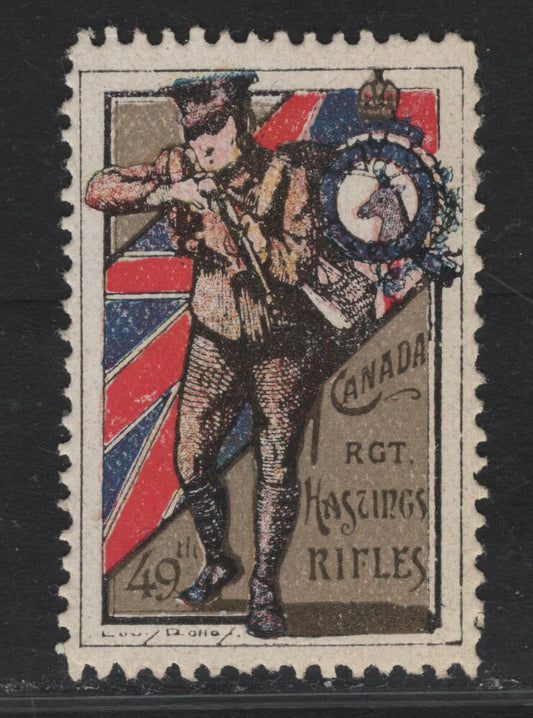 Lot 146 Canada (C) A VFNH Single, World War 1 Military Cinderella Label, Depicting 48th Highlands Of Canada By Delandre