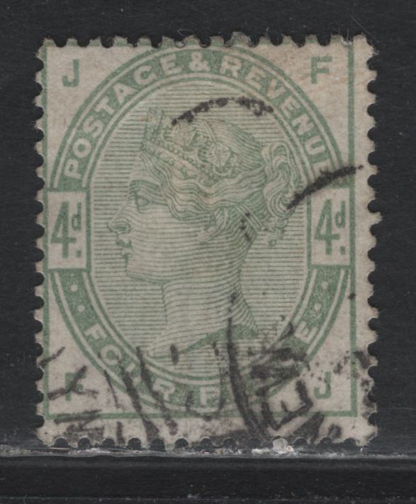 Lot 162 Great Britain (C) SG#192 4d Dull Green, 1883-1884 Lilac & Green Issue, A Very Good Used Single
