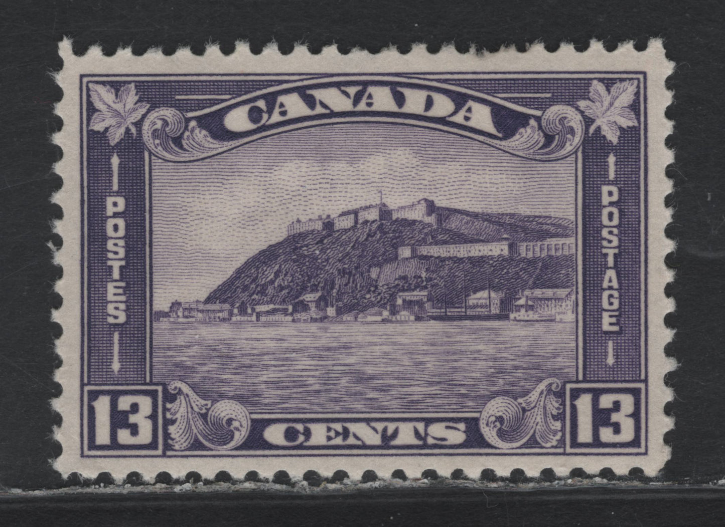 Lot 209 Canada (C) #201 13c Bluish Violet, 1932 KGV Medallion Issue, A VFOG Single, BABN-XX Paper, Perf 10.85