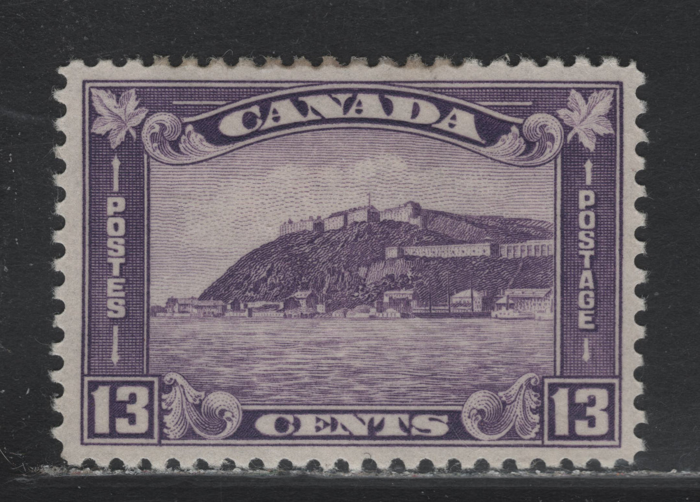 Lot 212 Canada #201i 13c Rosy Milky Purple, 1932 KGV Medallion Issue, A VFOG Single, BABN-KK Paper, Perf 10.9x10.8