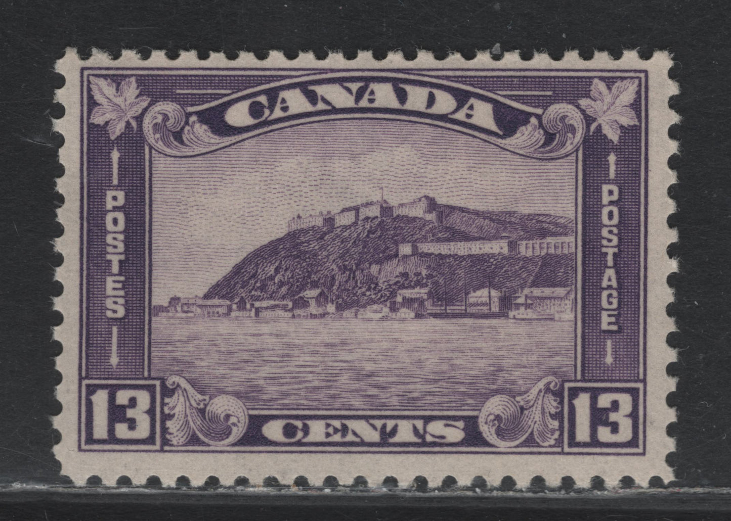 Lot 214 Canada #201i 13c Rosy Milky Purple, 1932 KGV Medallion Issue, A FOG Single, BABN-VV Paper, Perf 10.9x10.8