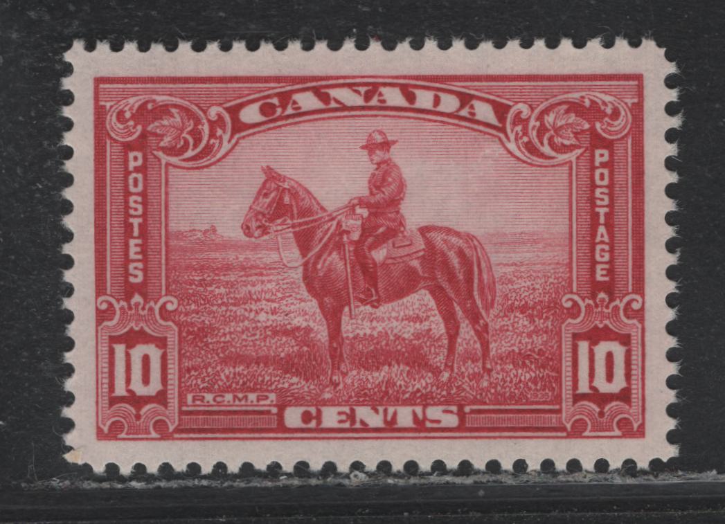 Lot 267 Canada SC#223i 10c Rose Carmine Mountie, 1935-1937 Dated Die Issue, A VFNH Single On CBN-EE Paper