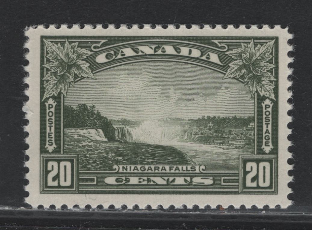 Lot 271 Canada (C)  SC#225 20c Olive Green Niagara Falls, 1935-1937 Dated Die Issue, A VFNH Single On CBN-RRR Paper