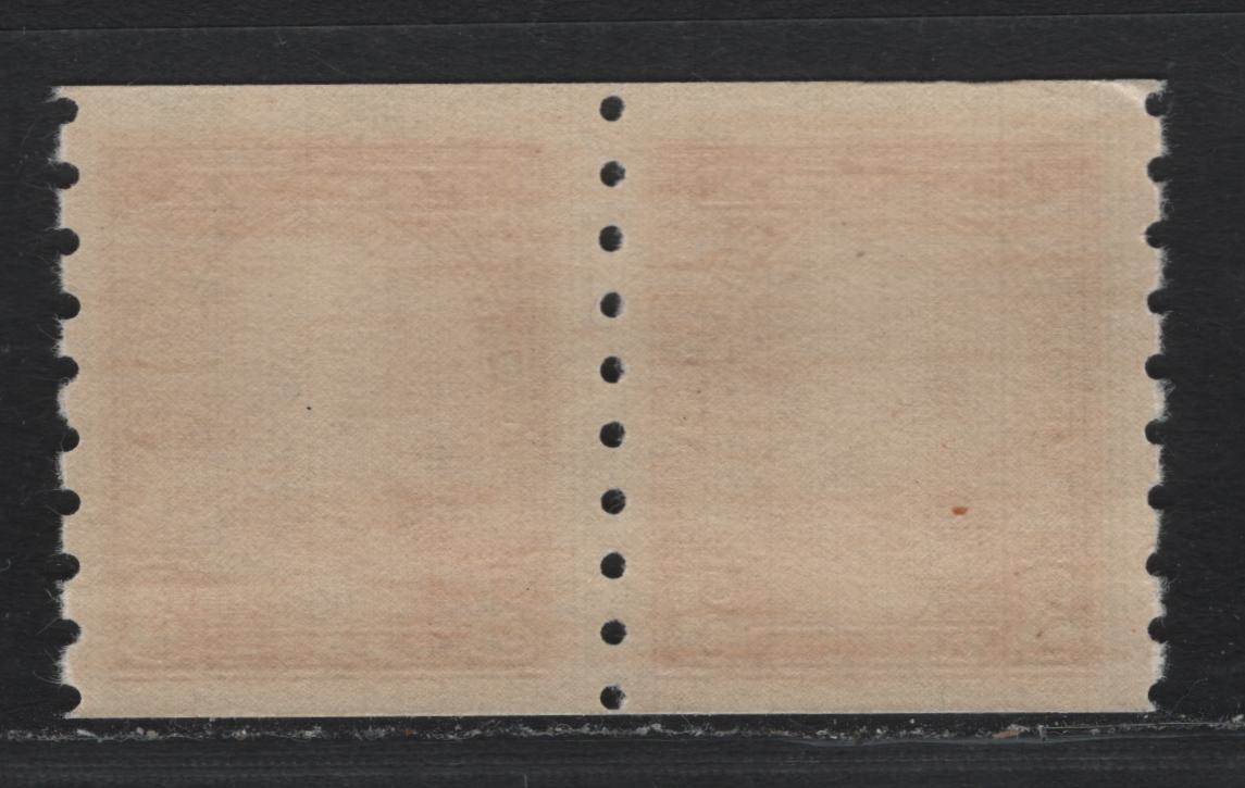 Lot 285 Canada (C)  SC#230 3c Carmine King George V, 1935-1937 Dated Die Issue, A Fine NH Coil Pair On CBN-EEEE Paper