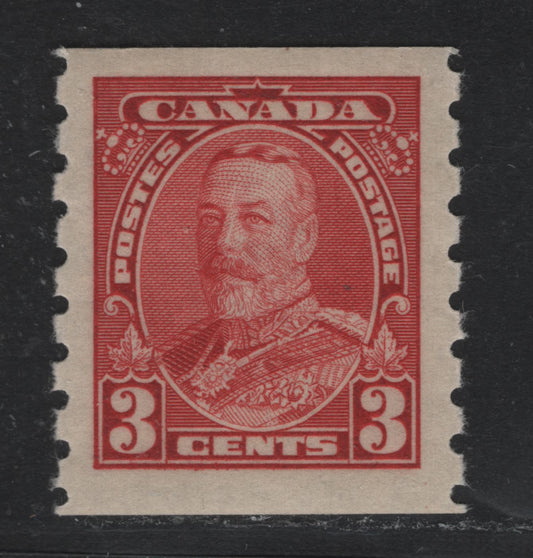 Lot 93 Canada SC#230 3c Carmine King George V, 1935-1937 Dated Die Issue, A VFOG Single On CBN-CCCC Paper
