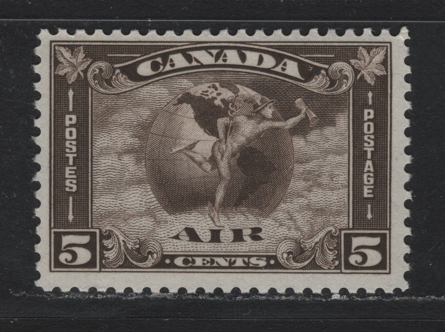 Lot 291 Canada (C) #C2 5c Olive Brown, 1930 Airmail Issue, A FNH Single, BABN-V Paper