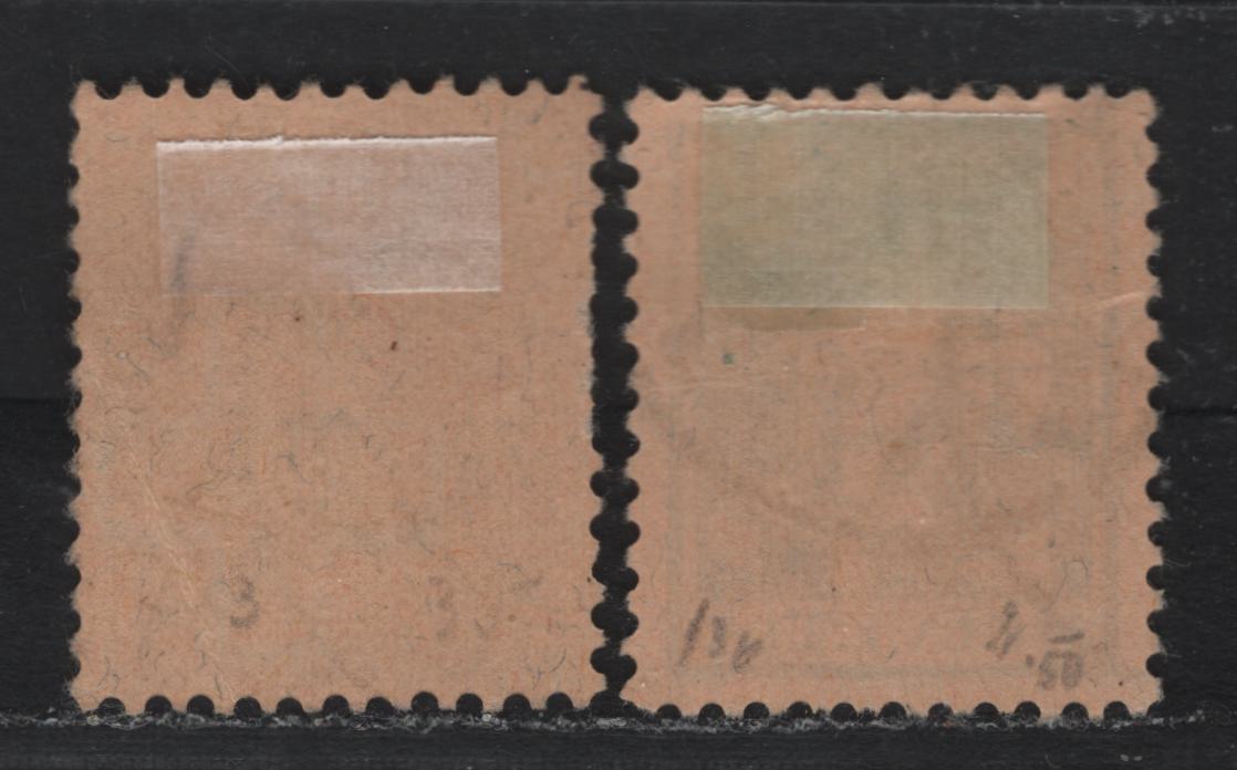 Lot 105 Switzerland Scott#B5, B9 5c - 10c Green on Buff - Red on Buff , 1916-1917 Semi Postal Issues, 2 Fine/Very Fine Used Singles, Short Perfs On B9
