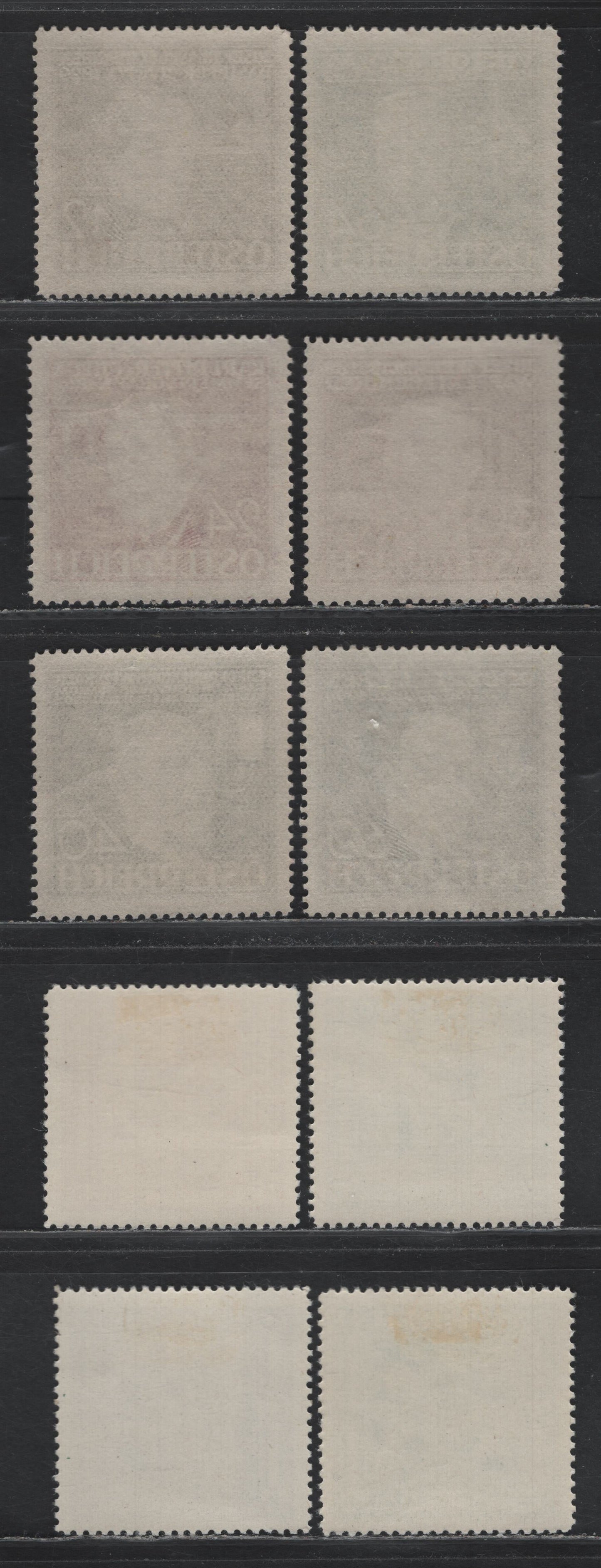 Lot 282 Austria Scott#B142-B151 5+2g - 64g Deep Green - Dark Slate Green , 1936 Winterhelp & Inventors Issue, 10 VFOG Singles