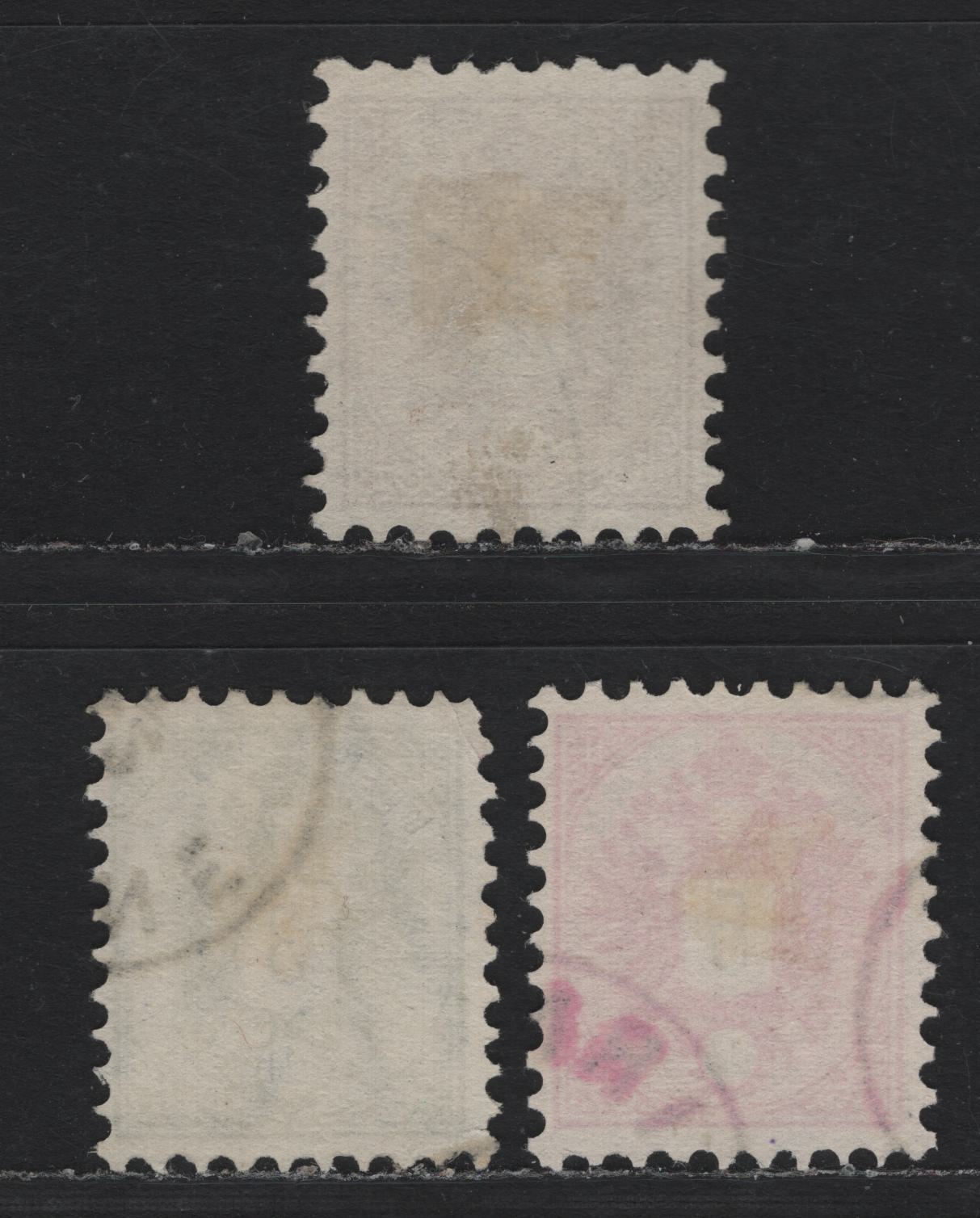 Lot 288 Austria - Offices In Turkish Empire Scott#8-10 2sld - 5sld Brown - Rose , 1883 Arms Issue, 3 Fine/Very Fine Used Singles, Cancels Look Forged Or Otherwise Questionable, The 2sld is Watermarked