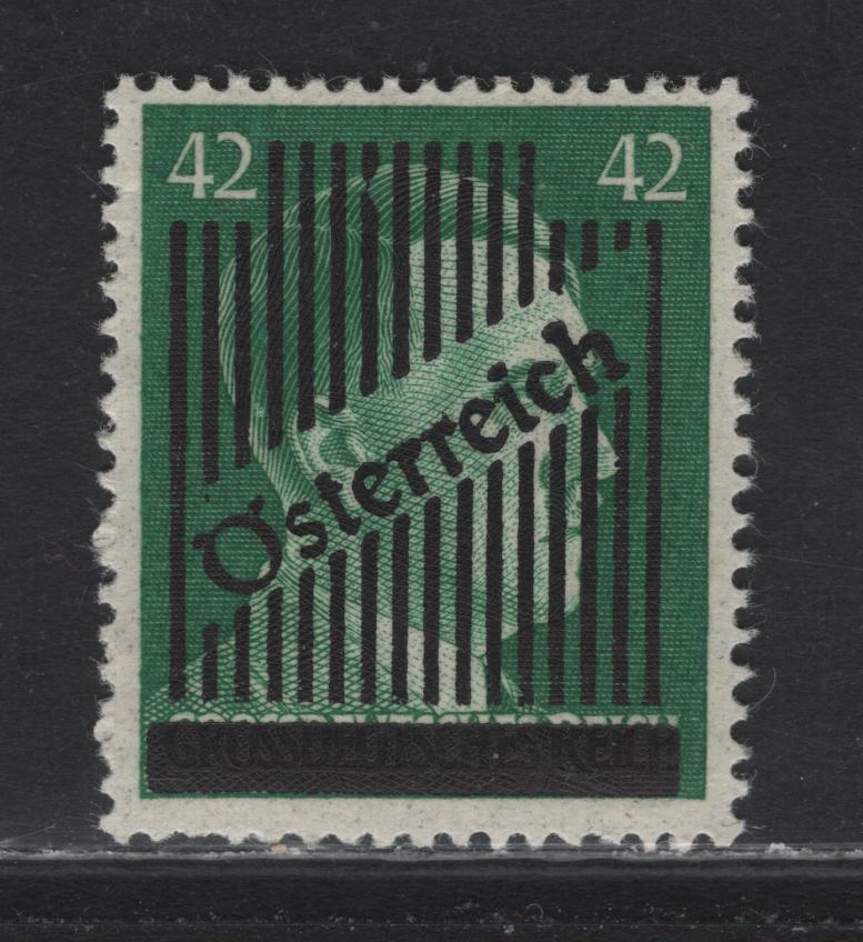 Lot 291 Austria Scott#404 42pf Bright Green , 1945 Hitler Heads Issue, A VFNH Single