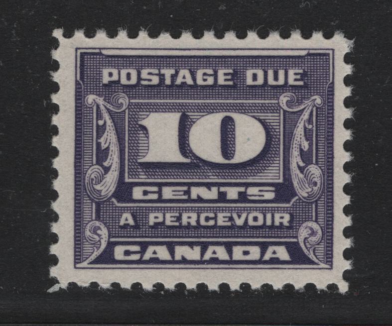 Lot 62 Canada (C) #J14 10c Bluish Violet , 1933-1934 Third Postage Due, A FNH Single, BABN-D Paper, Perf 10.8x10.75, Light Fingerprint On Gum But NH.
