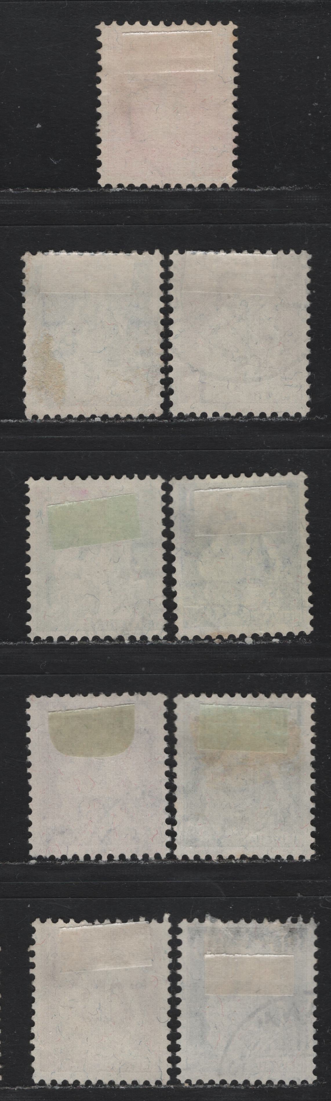 Lot 81 Switzerland Scott#129, 133-135, 137a, 138a, 139-140, 143-145 10c - 80c Rose Red - Slate & Buff , 1907-1925 William Tell's SON & Helvetia Issue, 11 Very Fine Used Singles, Normal Granite Paper