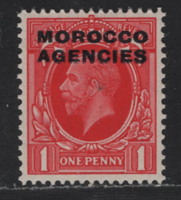 Lot 301 Morocco Agencies Gibbons#66 1d Scarlet , 1935-1937 KGV Photogravure Issue, A VFNH Single, Small Format, British Currency