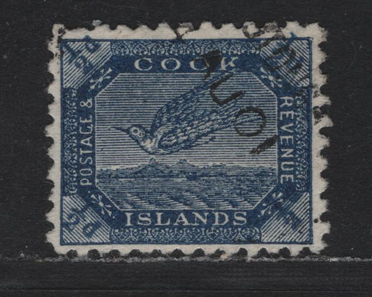 Lot 352 Cook Islands (C) Gibbons#11 1/2d Steel Blue , 1896-1900 White Tern & Queen Makea Takau Issues, A Very Fine Used Single, Perf 11, First Setting, Wmb 12b.