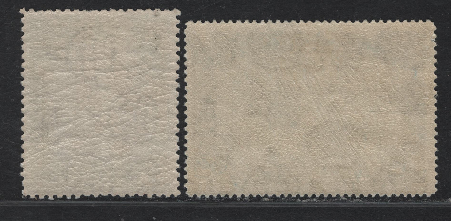 Lot 374 Jamaica (C) Gibbons#101, 111 6d - 2d Black & Blue - Gray & Green , 1921-1932 Pictorial Issue, 2 F/VFOG Singles, Multiple Script CA Wmk
