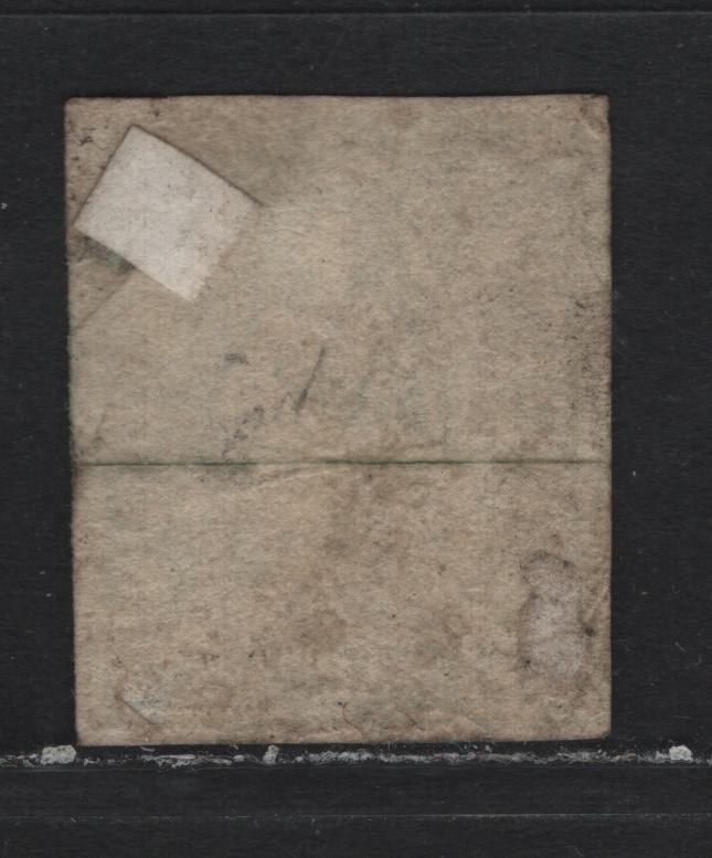 Lot 400 France (C) SC#40 40r Green , 1858-1862 Struebel Issue, A Very Good Used Single, Thick Paper, Green Silk Thread, Large Margins On 3 Sides, Portions of Adjoining Stamps On 2 Sides.