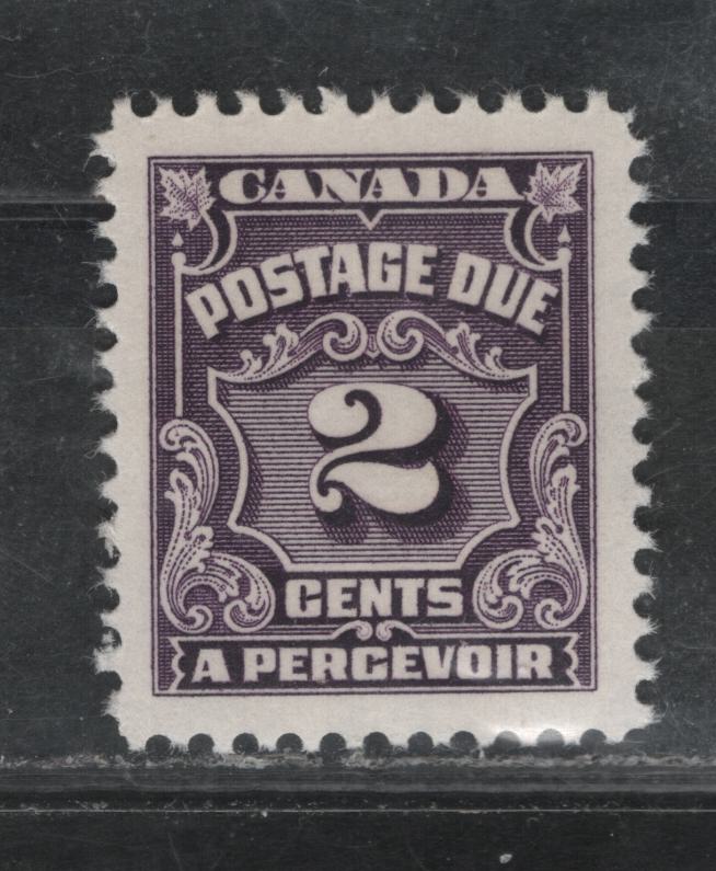 Lot 344 Canada #J16i 2c Blackish Violet , 1935-1965 4th Postage Due Issue, A VFNH Single, Elusive HB (CBNE-I) Paper, Perf 11.9
