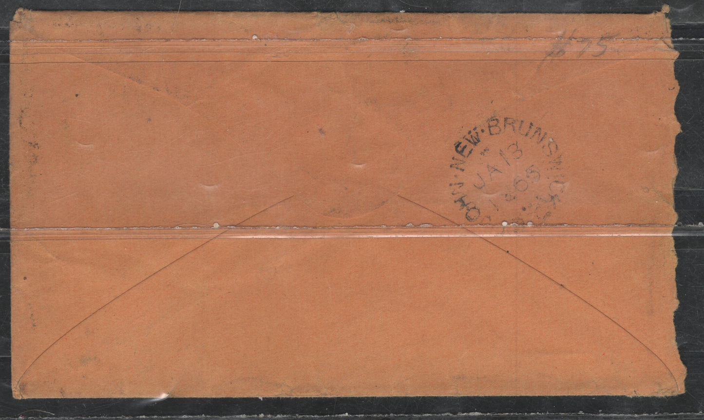 Lot 373 New Brunswick (C)#9 10c Bright Vermillion , 1860 Cents Issue, A Very Fine Used Cover, Perf 12x11.75, To Massachusetts, Containing Two Exquisitely Written Letters.