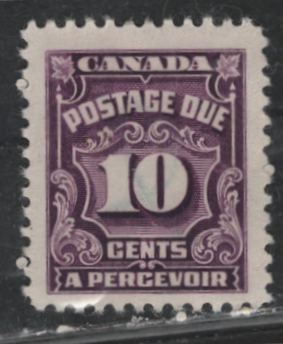 Lot 398 Canada SC#J20bvar 10c Bright Reddish Violet Numeral, 1935-1967 Fourth Postage Due Issue, A VF Used Single On Scarce Thin Paper (CBN-U), Unlisted In Unitrade
