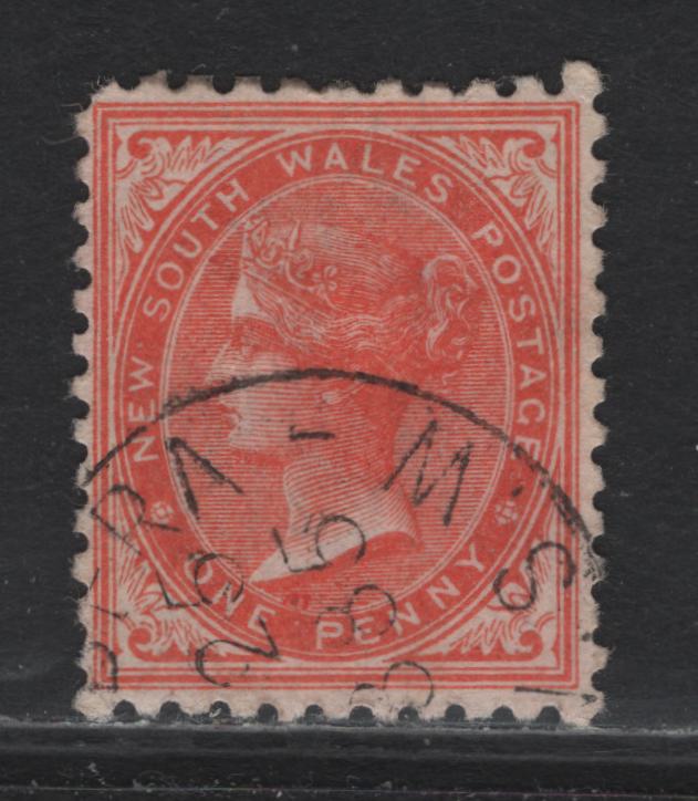 Lot 317 Australia - NSW SG#223f 1d Scarlet , 1882-1897 Surface Printed Queen Victoira Issue, A Very Fine Used Single, Perf 11x12, Wmk Crown & NSW