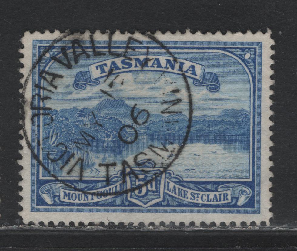 Lot 343 Australia - Tasmania SG#235 5d Bright Blue , 1899-1900 Engraved Pictorial Issue, A Very Fine Used Single, Scarce May 15 1906 Victoria Valley CDS Cancel