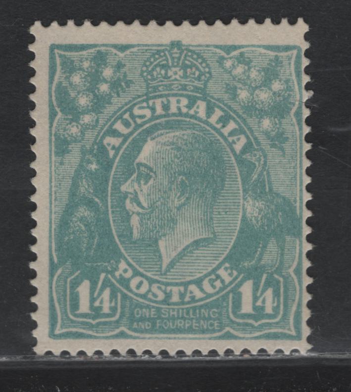 Lot 369 Australia SG#66a 1/4d Dull Greenish Blue , 1918-1923 King George V Issue, A FOG Single, Pointy Crown Over A Wmk