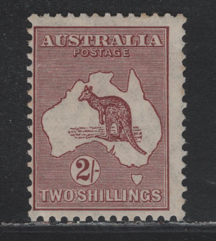 Lot 373 Australia SG#110 2/- Maroon , 1929-1930 Kangaroo & Map Issue, A FOG Single, Small Multiple Wmk, Very Minor Toning On A Couple Of Perfs
