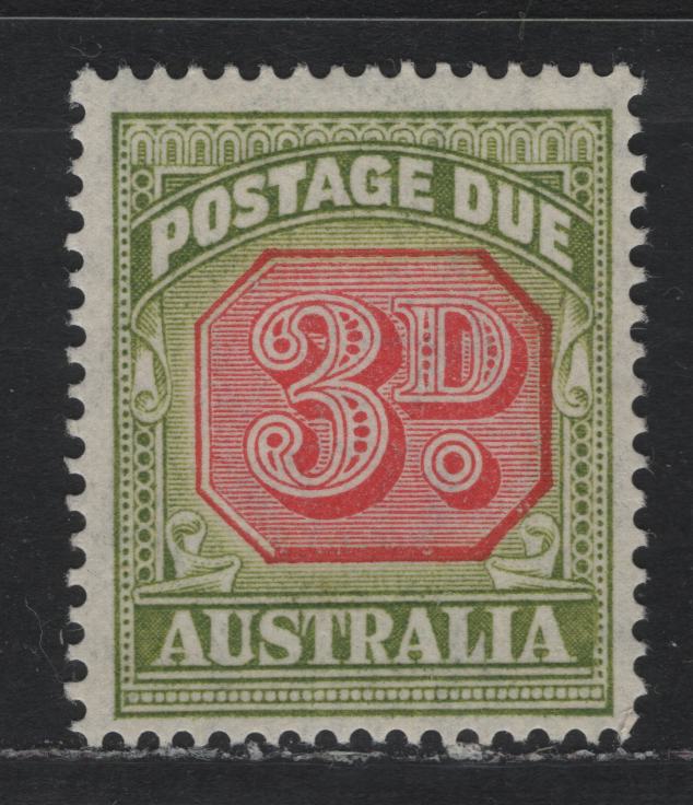 Lot 383 Australia SG#D115 3d Scarlet & Yellow Green , 1938 Postage Dues, A FOG Single