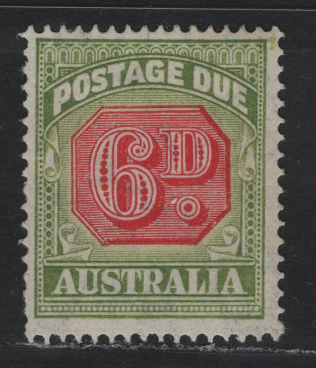 Lot 384 Australia SG#D117 6d Scarlet & Yellow Green , 1938 Postage Dues, A FOG Single, Original Die