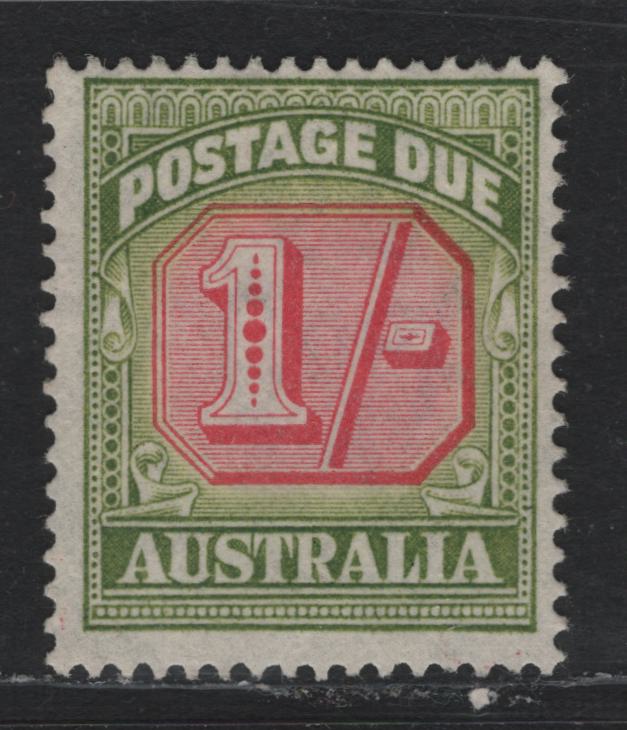Lot 385 Australia SG#D118 1/- Scarlet & Yellow Green , 1938 Postage Dues, A Fine Regummed Single, Stamp Has Been Regummed To Appear NH
