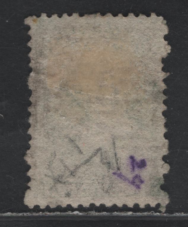 Lot 300 New Zealand SG#79 1/- Deep Green , 1862-1864 Chalon Heads Issue, A Fine Used Single, Large Star Wmk, Ferguson & Mitchell Printings, Perf 13, Fine Centering For This Issue.