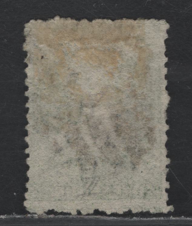 Lot 309 New Zealand SG#124 1/- Green , 1864-1871 Chalon Heads Issue, A Very Good Used Single, Line Perf 12.5, Large Star Wmk, Fine Centering For This Issue.