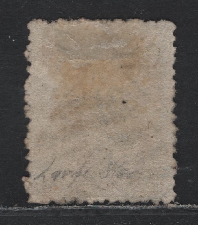 Lot 313 New Zealand SG#122a 6d Brown Lilac , 1864-1871 Chalon Heads Issue, A Fine Used Single, Line Perf 12.5, Large Star Wmk, Auckland Printing, 'S' Southland Grid Cancel, VF Centering.