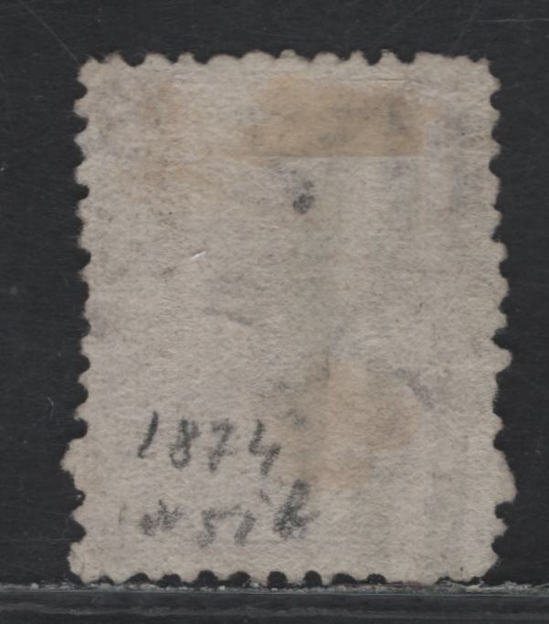 Lot 317 New Zealand SG#155 4d Maroon , 1874-1878 First Sideface Issue, A Fine Used Single, Line Perf 12.5, Auckland Barred Cancel, VF Centering For This Issue.