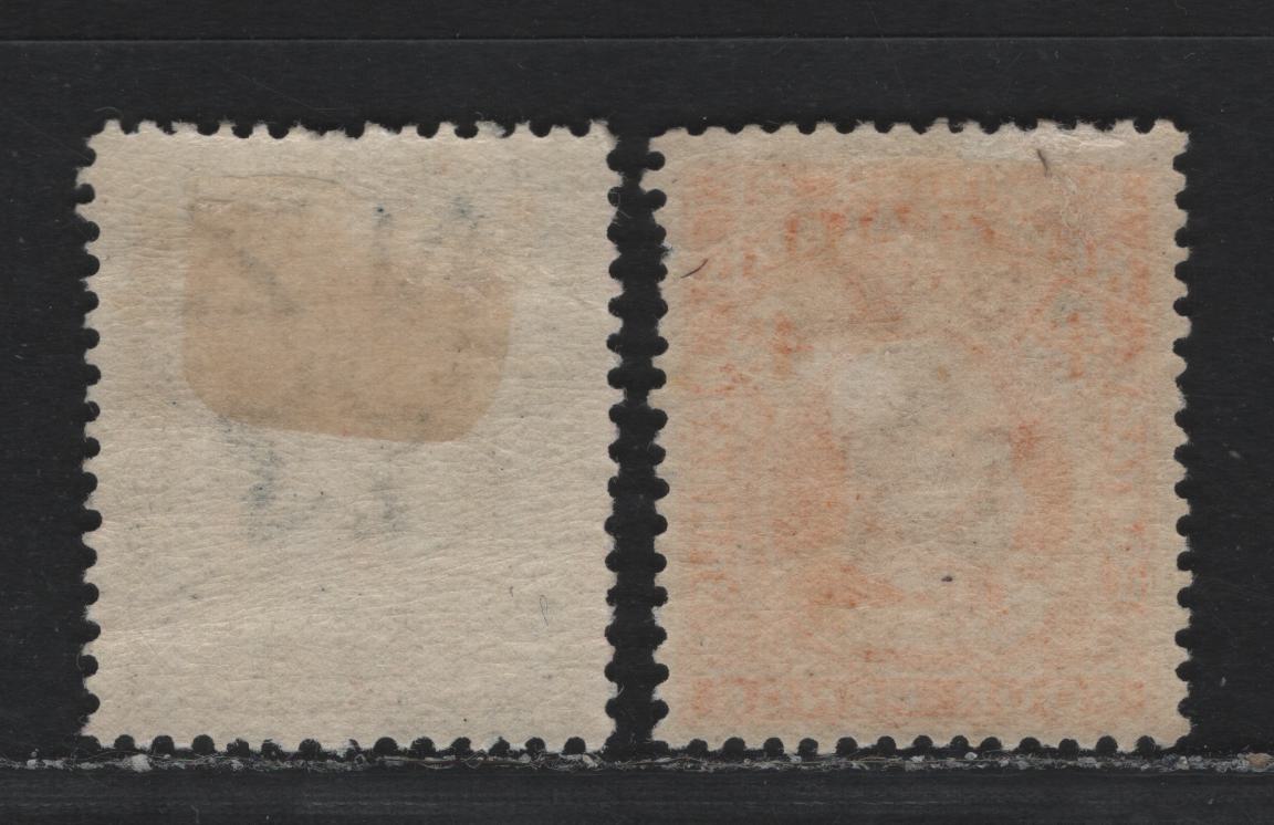 Lot 338 New Zealand SG#390a, 393 4d - 5d Yellow - Indigo Blue , 1909-1916 King Edward VII Issue, 2 VFOG Singles, Comb Perf 14x14.5