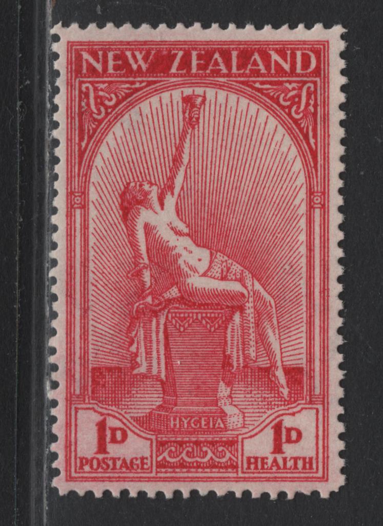 Lot 358 New Zealand SG#552 1d+1d Carmine , 1932 Health Issue, A VFNH Single