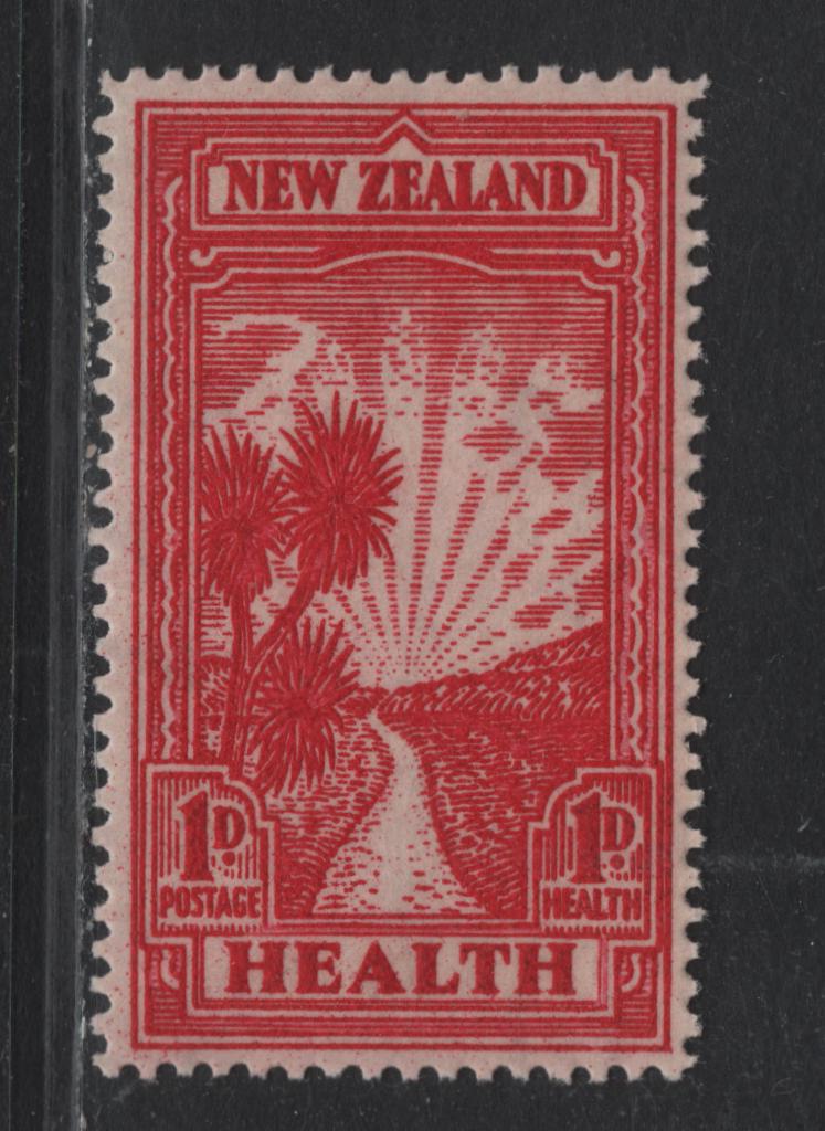 Lot 359 New Zealand SG#553 1d+1d Carmine , 1933 Health Issue, A VFNH Single