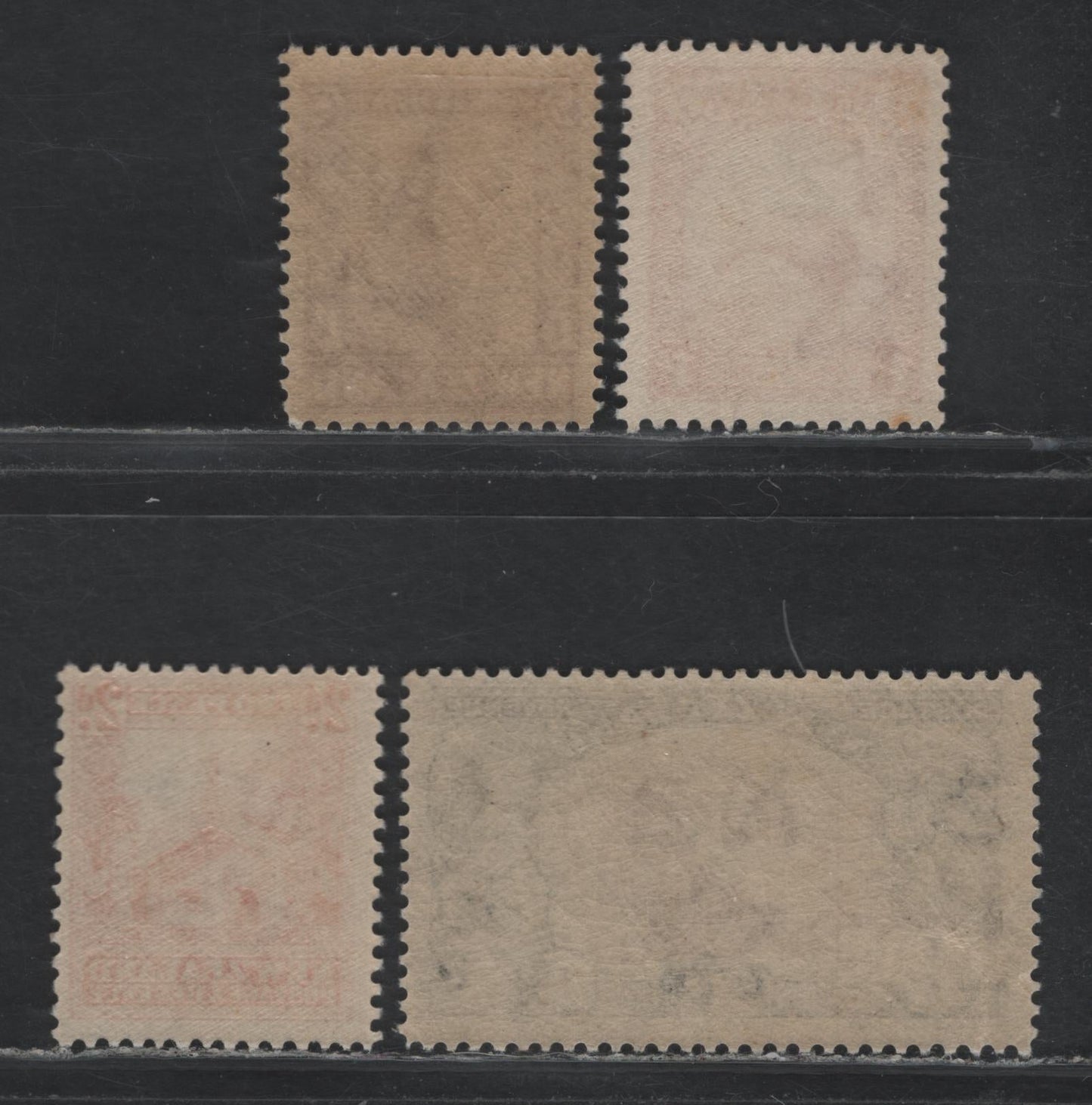 Lot 362 New Zealand SG#557, 558a, 559, 560b 1d - 2.5d Scarlet - Chocolate & Slate , 1935-1936 Pictorial Issue, 4 FOG Singles, Single Star & NZ Wmk, Perfs 14x13.5 (1d & 2d) and 13.5x14 (1.5d & 2.5d)