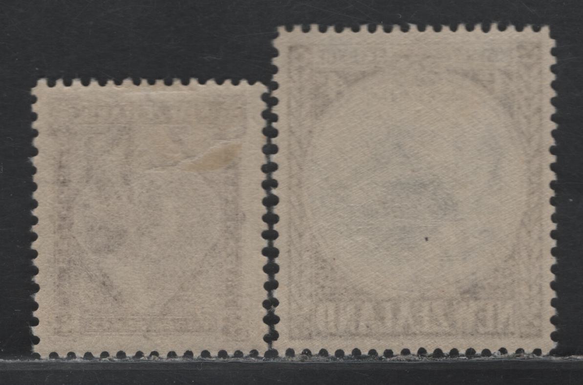 Lot 363 New Zealand SG#561-562 3d - 4d Brown - Black & Sepia , 1935-1936 Pictorial Issue, 2 VFOG Singles, Perfs 14x13.5 & 14