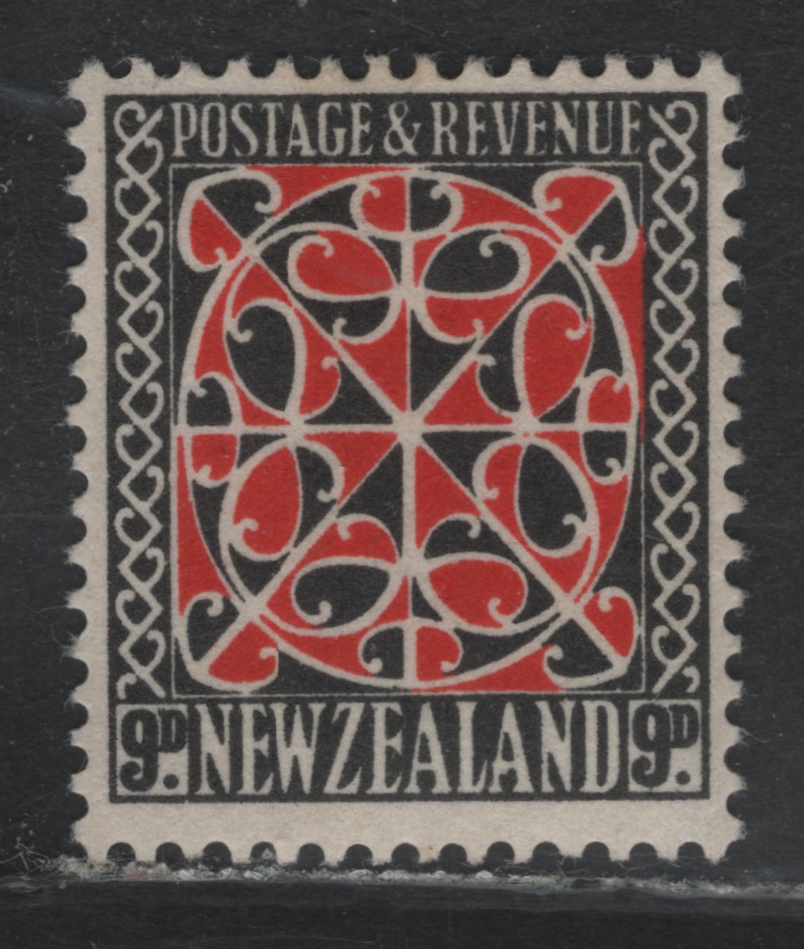Lot 365 New Zealand SG#566 9d Scarlet & Black , 1935-1936 Pictorial Issue, A VFOG Single, Perf 14x14.5