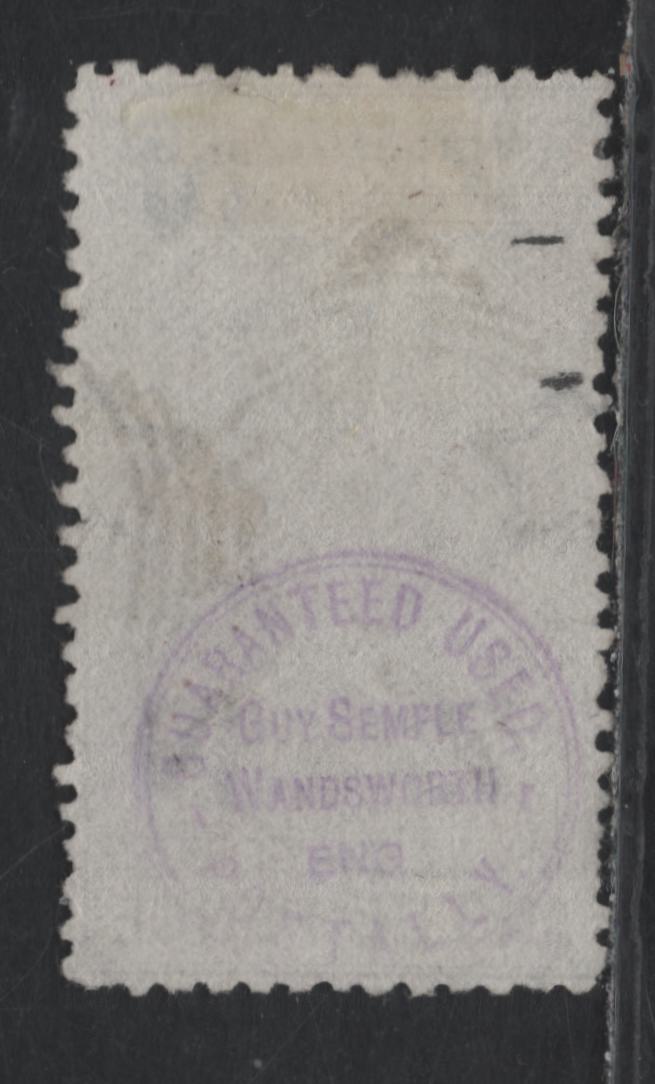 Lot 382 New Zealand SG#F16 7/6d Bronze Gray , 1882-1930 Postal Fiscal Issue, A Very Good Used Single, Perf 12, Star & NZ Wmk, 6mm Gap Between Star & NZ, Sept. 21 1881 Christchurch Squarred Circle Cancel.
