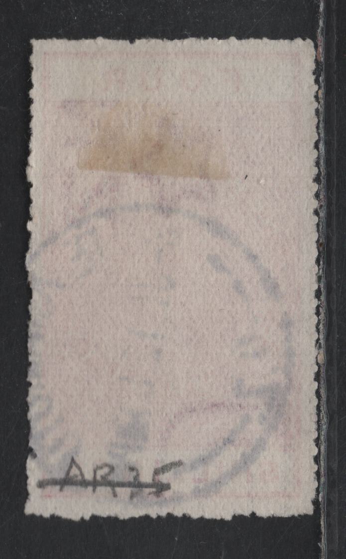 Lot 391 New Zealand (C) SG#F93 4/- Orange Red , 1907 Postal Fiscal Issue, A Very Fine Used Single, Unsurfaced Cowan Paper, Te Amarutu Cancel Dated July 3 1912, Comb Perf 14.5x14.