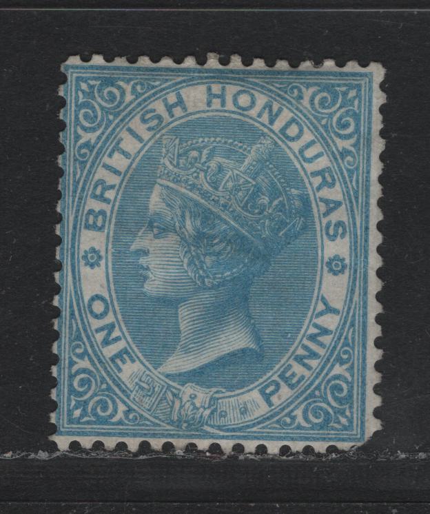 Lot 324 British Honduras (C) SG#2 1d Blue, 1865 Queen Victoria Sideface Issue, A FOG Single, Unwatermarked, VF Centering for This Issue